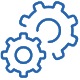 Icon of interlocking gears