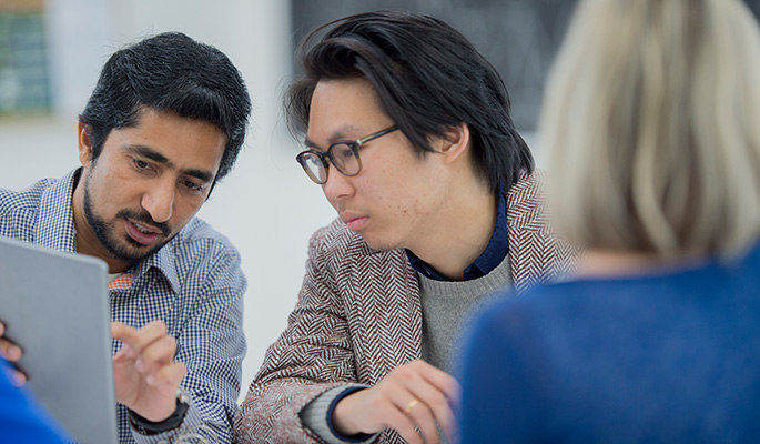 Diverse team in a business meeting