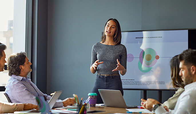 Employees attend an in-person diversity and inclusion workshop