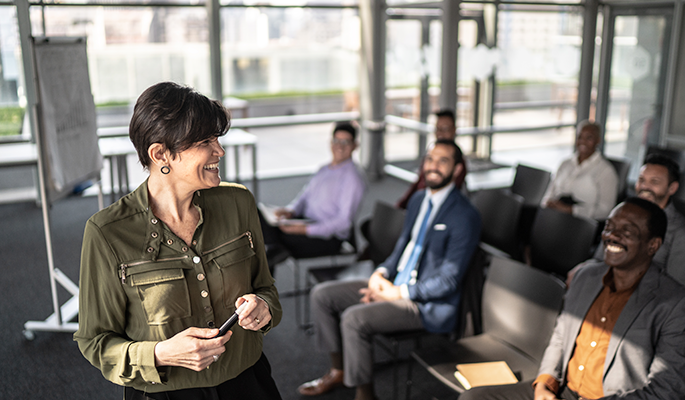 Executives and leaders receive a diversity and inclusion workshop focused on issues appropriate to their organizational level