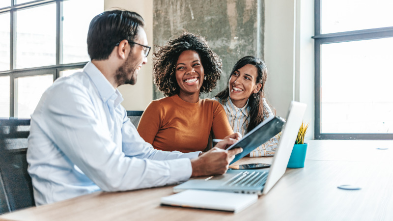 three colleagues discuss the fundamentals of aap training