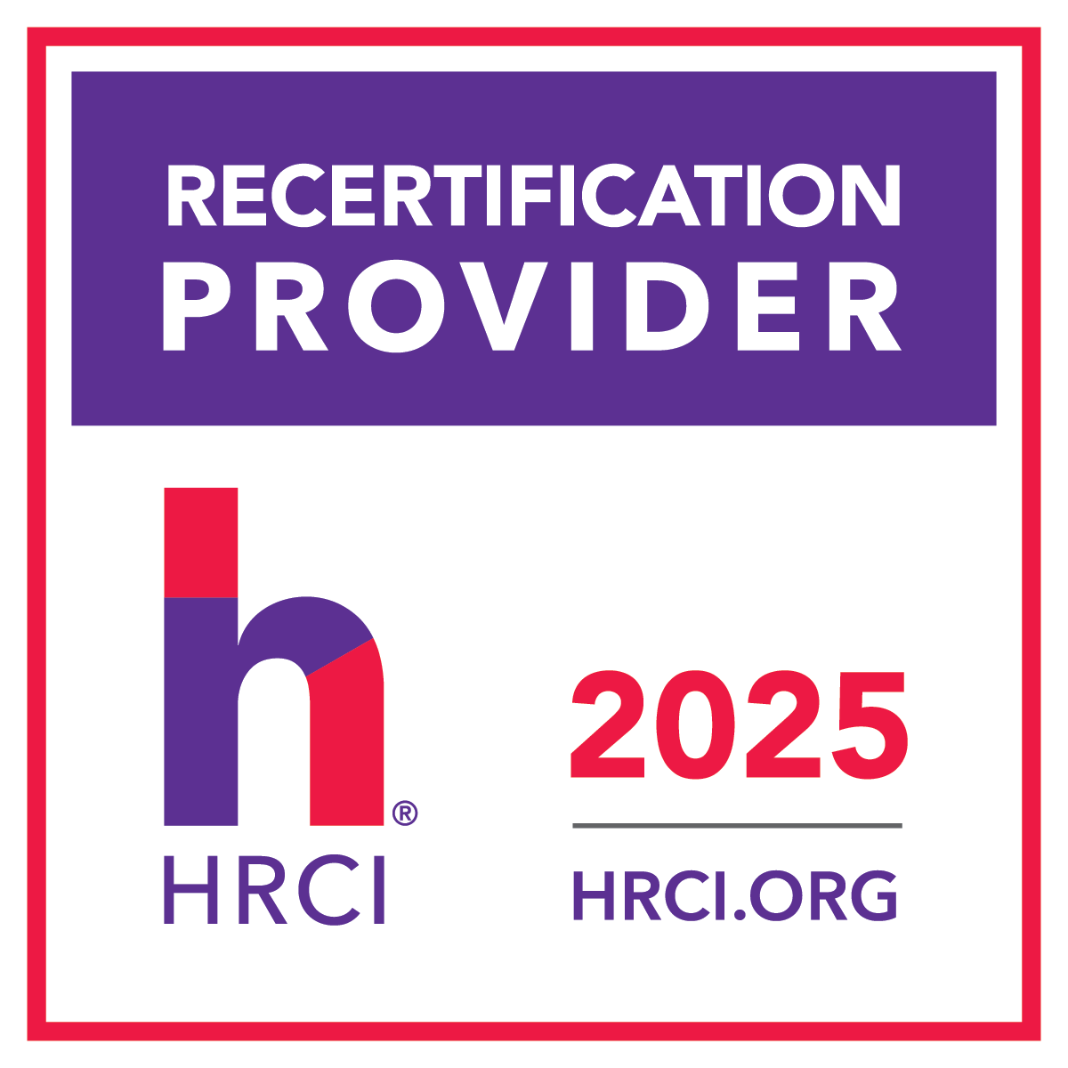 HRCI Approved Provider Badge 2021