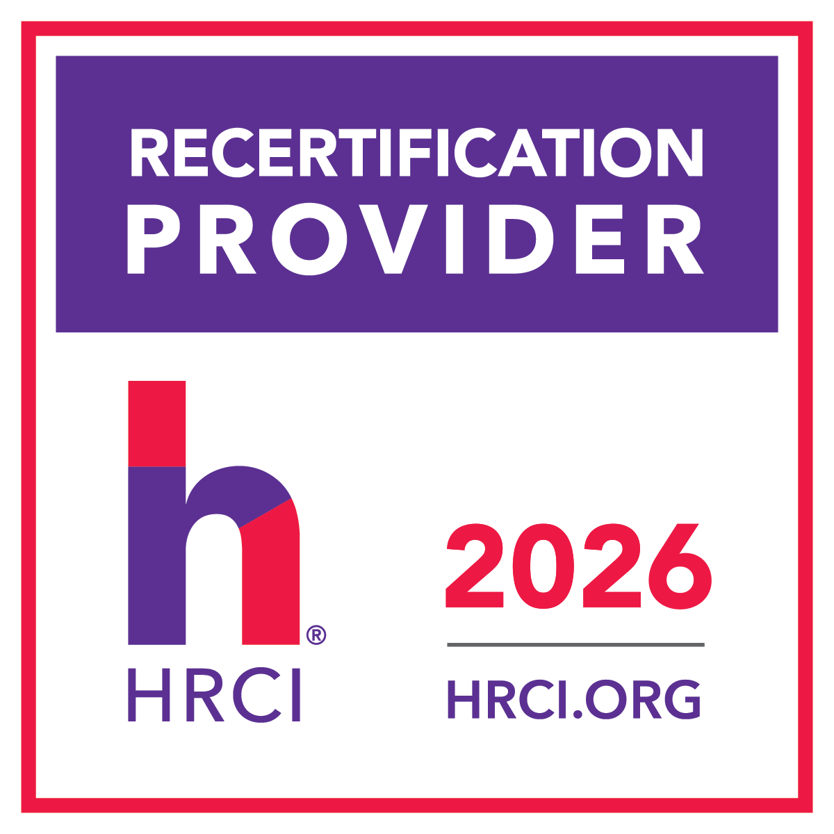 HRCI Approved Provider Badge 2021