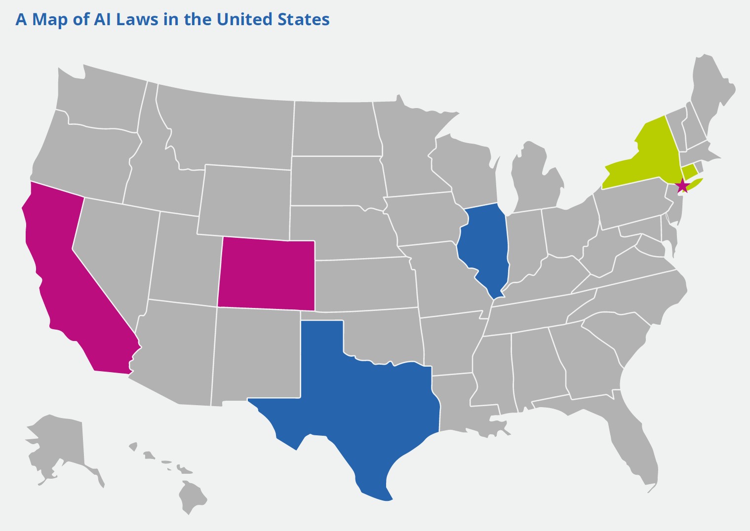 A Map of AI Laws in the United States